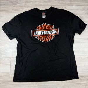 Harley-Davidson Black Double Side Graphic T-Shirt Leprechaun Lucky Men’s 2XL